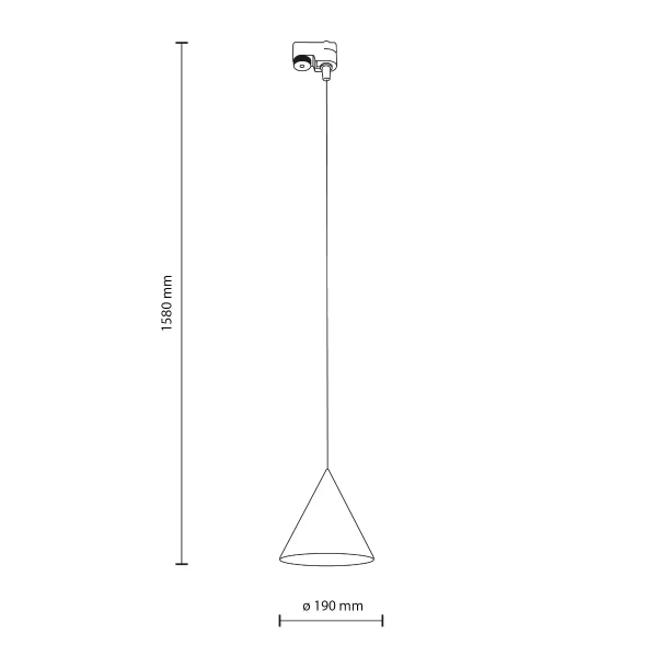 1-fazowa lampa wisząca TRACER CONO 10651 stożkowa czarny brązowy