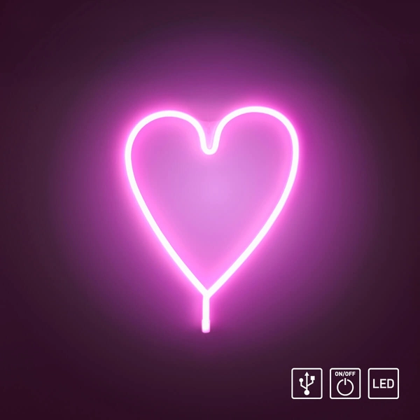 Kinkiet ścienny NEON-HERZ 85020-87 Just Light LED 7W serce różowy