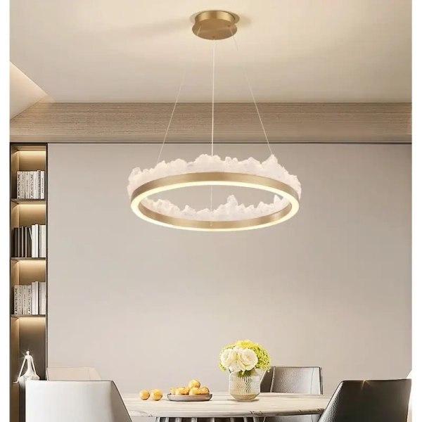 Pierścieniowa lampa wisząca Montana ST-6490P/1 LED 26W 3000K ring złoty