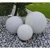 Zewnętrzna lampa kula Stone szara SLP8305+SLP8343 1xE27 IP44 betonowa