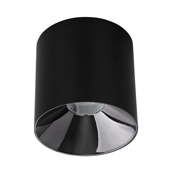 Okrągła LAMPA sufitowa IOS 8736 Nowodvorski metalowy downlight LED 20W 4000K tuba plafon do przedpokoju czarny