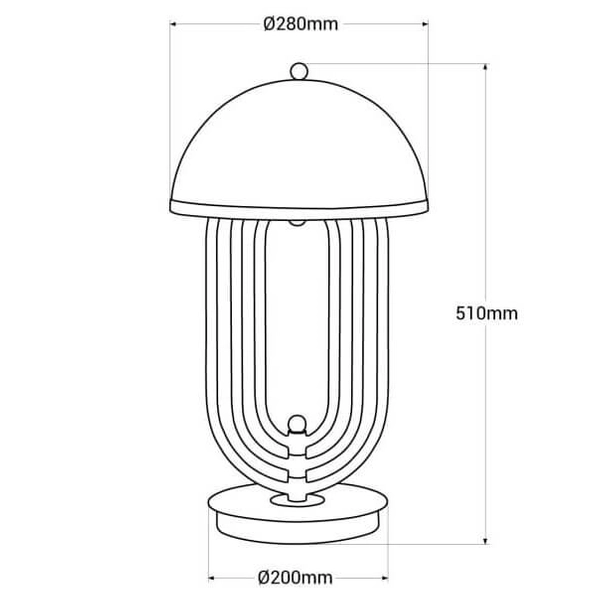 Biurkowa lampka Monza ABR-MONZA Abruzzo metalowa złota czarna