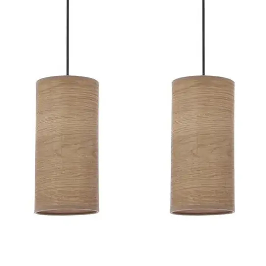 Wisząca lampa boho Ballo 32-19738 tuba materiałowa brązowy czarny