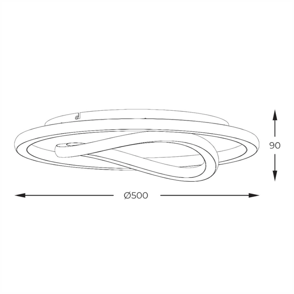 Plafon ze ściemniaczem Lens MX3889-1A-3BGT LED 32W 3000K okrąg biały