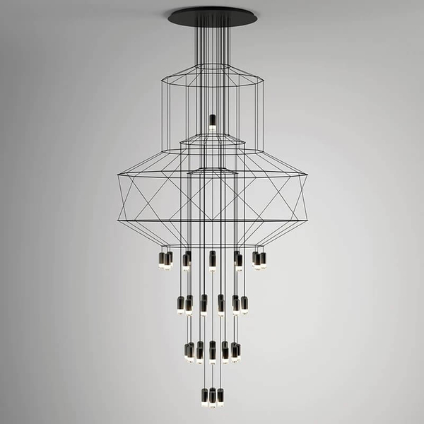 Lampa wisząca Linea XT100-43P-XL Step industrialna geometryczna tuba czarna