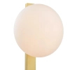 Owalna stołowa lampa Tauri TAU4235 kulista szklana biała złota