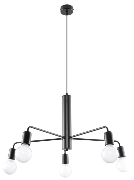 LAMPA wisząca SL.0304 metalowa OPRAWA zwis pająk sticks czarny
