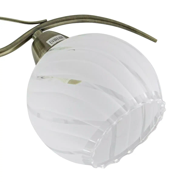 Przysufitowa lampa sypialniana 8758/2 21QG nad łóżko mosiądz