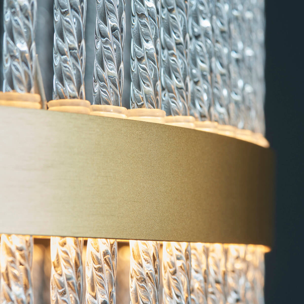 Lampa wisząca okrągła L&-1107671 LED 41W 3000K złoty przezroczysty
