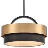 Sypialniana lampa wisząca Coburg P04760BR Cosmolight okrągła czarny mosiądz