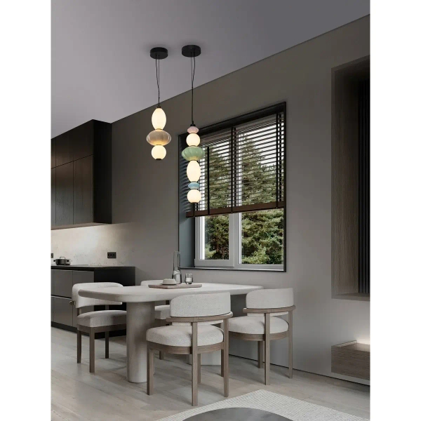 Ściemnialna lampa wisząca CASURNO LE45222 LED 23W 3000K zielona różowa