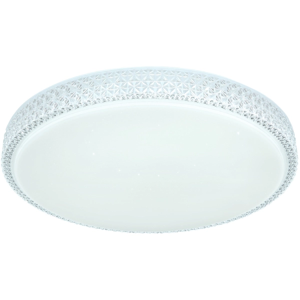 Plafon LAMPA sufitowa OVI 41749-40 Globo metalowa OPRAWA okrągła LED 40W 3000K - 6500K crystal glamour biały - przezroczysty