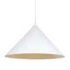 Zwisająca lampa do jadalni VESUVIO 41027 kompozyt stożek biały