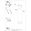 Minimalistyczna lampa sufitowa SL.1001 metalowa tuba czarna
