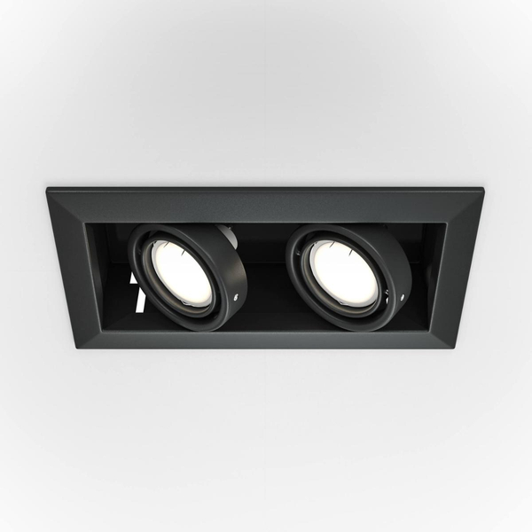 Oprawa wpuszczana modułowa podwójna LED 50W czarna Modern OUTLET