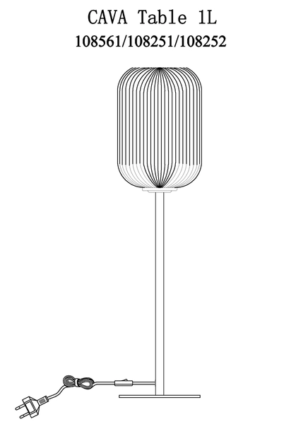 Szklana lampa na stół Cava 108561 Markslojd szklany klosz biały nikiel