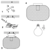 Druciana LAMPA sufitowa MESH 45185/30/02 Lucide metalowa OPRAWA loftowa siatka mosiądz