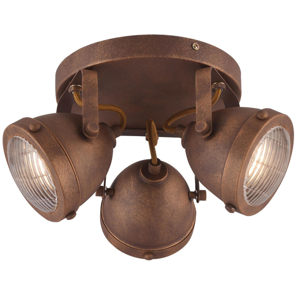 Sufitowa LAMPA rustykalna FRODO 98-71095 Candellux metalowa OPRAWA regulowana plafoniera industrialna rdzawa