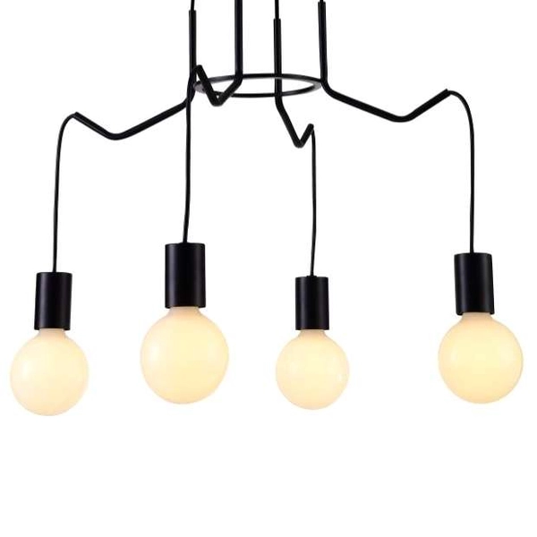 Lampa wisząca BASSO 34-71019 industrialna zwis metalowy pająk czarny