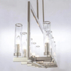 Designerska LAMPA wisząca OXFORD P10069NI Cosmolight metalowa ramka prostokątna nikiel