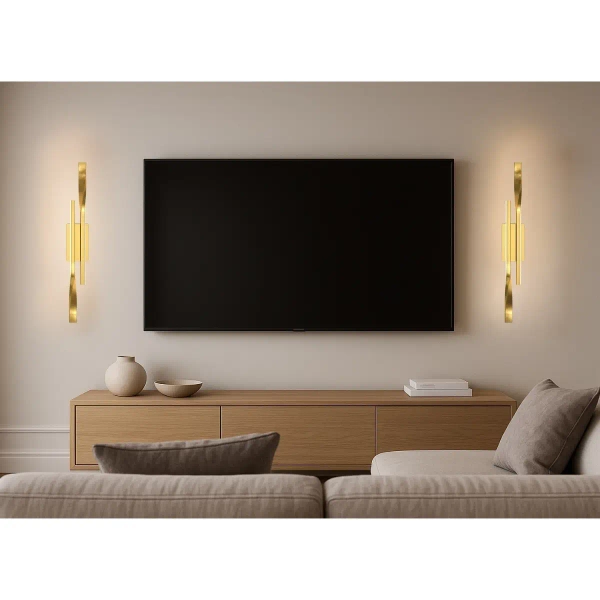 Nowoczesny kinkiet Vargo KSLV-Z LED 12W 3000K do sypialni złoty