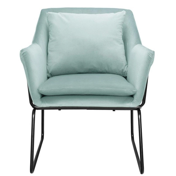 Fotel welur Fluence 25073-m Moos Home na stelażu metalowym miętowy
