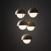 Nowoczesna lampa wisząca Bono Sabia 10966 metalowy beżowy biały