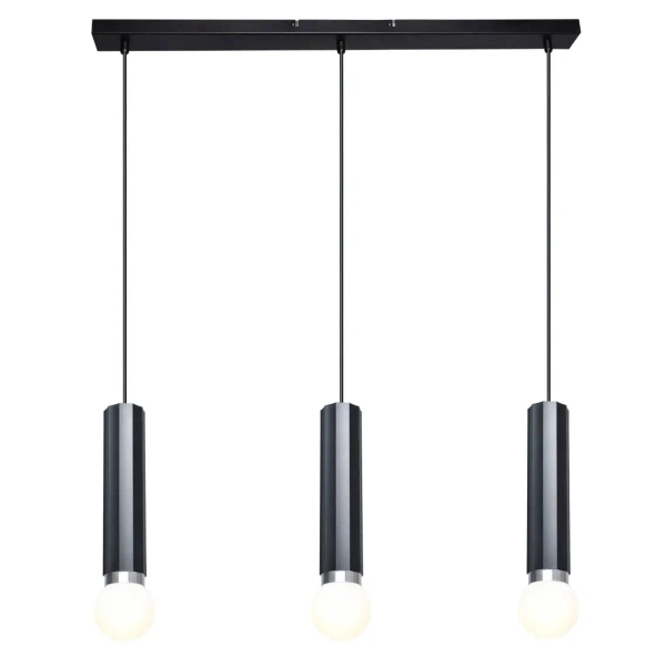 Potrójna lampa wisząca nad wyspę Macera PND-33849-3-BK czarna biała