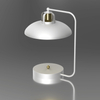 Metalowa lampa sypialniana Felix na szafkę nocną biała złota