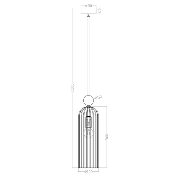 Lampa wisząca Piega LP-939/1P white Light Prestige jednopłomienny zwis biały do sypialni