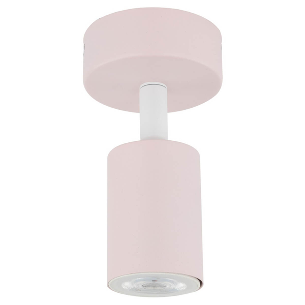 Lampa naścienna Livia 10219 tuba do sypialni metalowa różowa