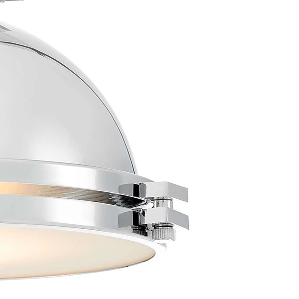 Industrialna LAMPA wisząca NAUTILIUS M 10262103 Kaspa metalowa OPRAWA na łańcuchu ZWIS okrągły chrom