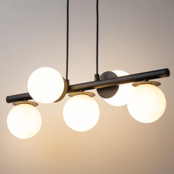 Lampa zawieszana nad wyspę Avola 40787 Sigma kule zwis biała czarna