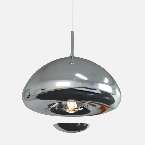 Lampa zwieszana nad stół Zonda ABR-LSW-G Abruzzo przydymiona srebrna