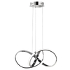 Futurystyczna lampa wisząca Tokyo P01670CH Cosmolight LED 32W 3000K metal biała srebrna