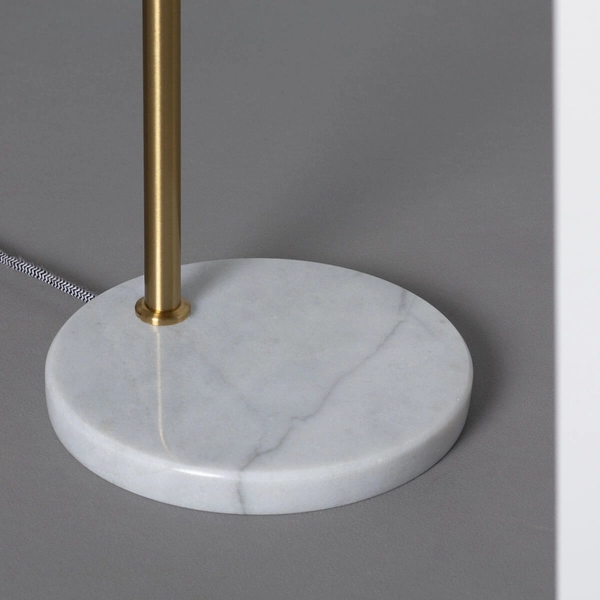 Podłogowa lampa ze stolikiem Meblo ABR-SLMEBLO-G9 brązowy marmur biały