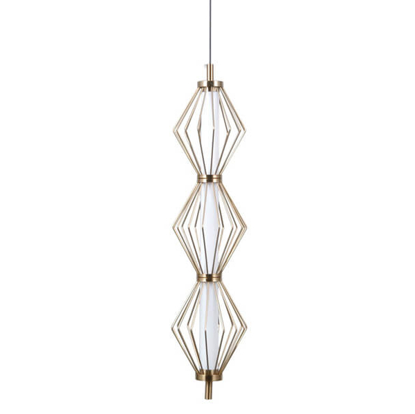 Potrójna lampa wisząca Sevil PND-34403-3V-HBR LED 45W 3000K diament złoty