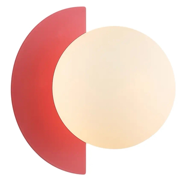 Ścienna lampa okrągła Nauti WL-37482-ROSE do sypialni biała różowa