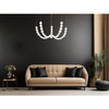 Lampa glamour wisząca Moca LE42746 LED 130W 3000K kule biała złota
