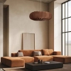 Lampa wisząca z abażurem CAFEE brązowa 31-39248 1xE27 tkaninowa