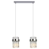 Podwójna lampa wisząca glamour Vetro LP-2910/2L CH kryształowa chrom