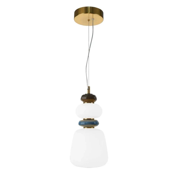 Ceramiczna lampa wisząca Evans PND-94981V-3C-GD LED 12W 3000K złota