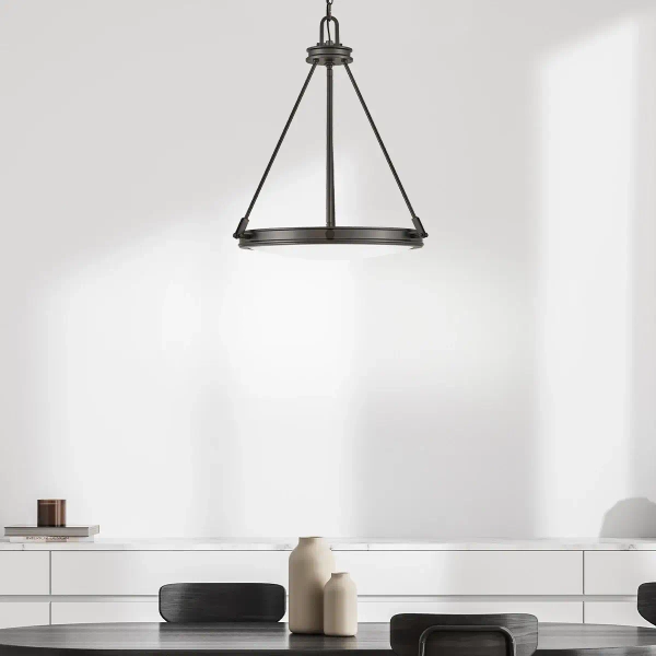 Industrialna lampa wisząca Collier HK-COLLIER-P-BX na łańcuchu czarna