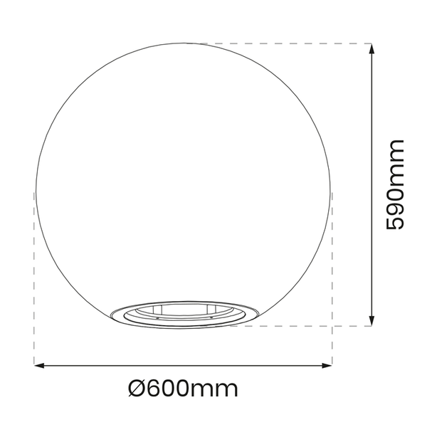 Kulista lampa ogrodowa Globo biała EKO0459 fi 60 IP44 na taras