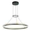 Okrągła lampa zwis Merlot PND-54638R-28W-3K-BK-GD Italux LED 28W 3000K złoty czarny