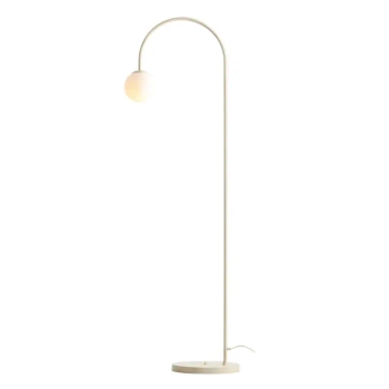 Skandynawska lampa podłogowa UNA 1116A9 łukowa beżowa