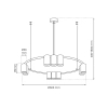 Salonowa lampa wisząca GENESIS ML0373 ring metalowy czarny
