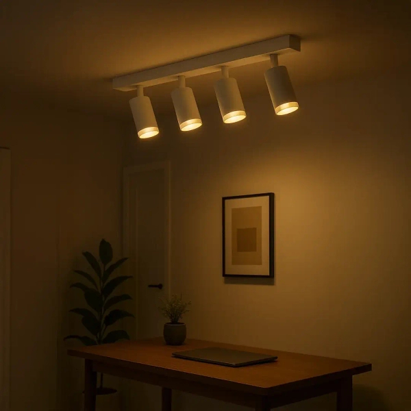 Przysufitowa lampa salonowa Mica Spot ML2101 tubki cylinder biały