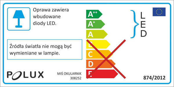 Dziecięca lampka stojąca MIŚ 308252 LED 2,5W 3000K bear animals niebieska