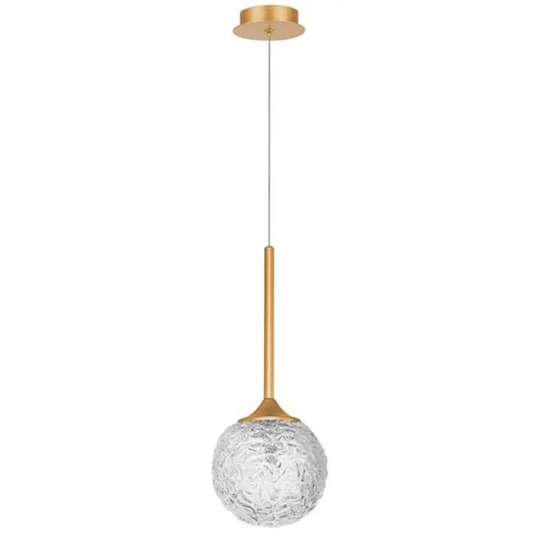 Kulista lampa wisząca Pasto nad stolik crystal złota